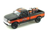 1999 Ford F350 1/27 Diecast with El Knucklehead Motorcyle 1/24 Harley Davidson Version
